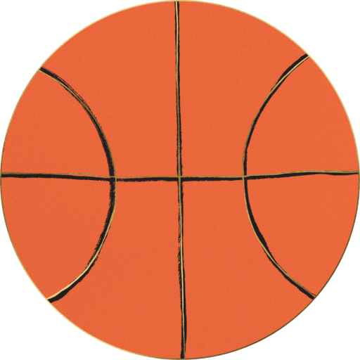 Basketball Cutout - Birthday Invitation by Meri Meri