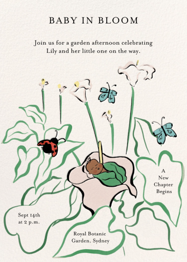 Baby Blooms - Baby Shower Invitation by Tamborine Press