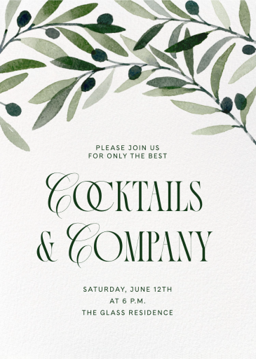 Olive Arch - Cocktail Party Invitation by Paperless Post