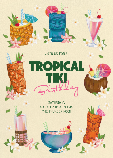 Tiki Cups - Birthday Invitation by Paperless Post