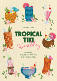 Tiki Cups - Birthday Invitation by Paperless Post