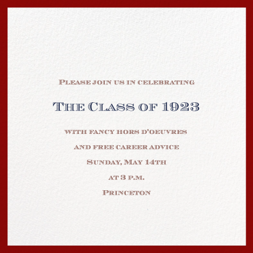 Red Square Border - Graduation Party Invitation by Paperless Post