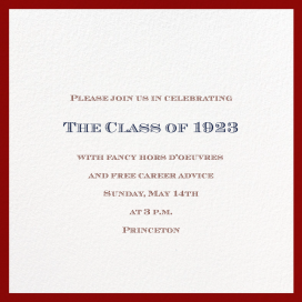 Red Square Border - Graduation Party Invitation by Paperless Post