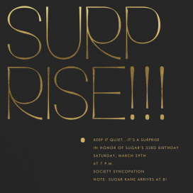 Bold Surprise - Birthday Invitation by Paperless Post