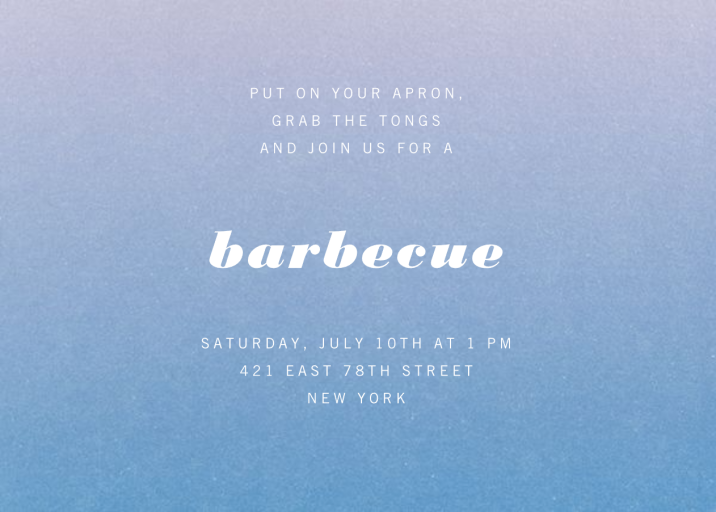 Gradient Full Horizontal - BBQ Invitation by Paperless Post