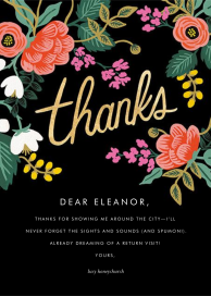 Birch Monarch (Thank You) - Thank You Card by Rifle Paper Co.