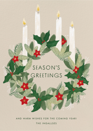 Advent Wreath - Greeting Card by Paperless Post