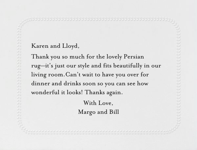 Leaf Inner Bevel Border - Thank You Card by Paperless Post