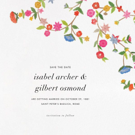 Stitched Floral II - Save The Date - Save the Date by Oscar de la Renta