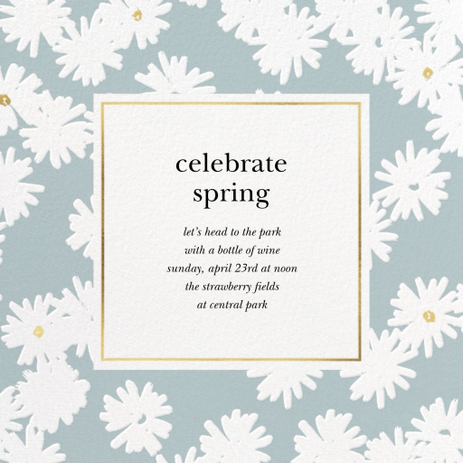 Embossed Daisies - Invitation by kate spade new york