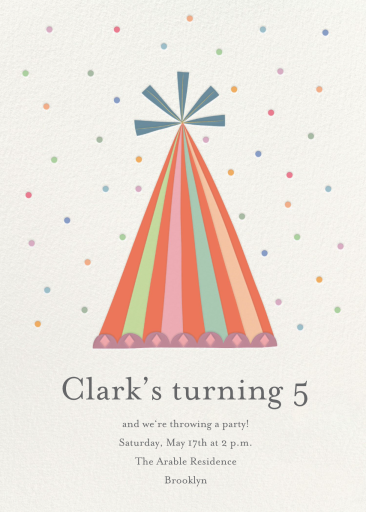 Party Hat Time - Birthday Invitation by Little Cube