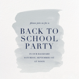 Basic Brushstroke - School Event Invitation by Sugar Paper