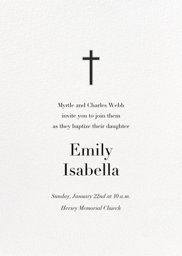 Blanc - Baptism & Christening Invitation by Paperless Post