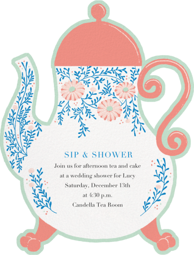 Lady Potts' Cosy - Bridal Shower Invitation by Paperless Post