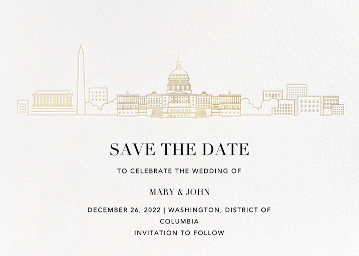 City Skyline View - Save the Date by Paperless Post