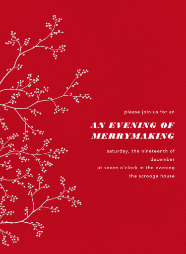 Winter Berries - Winter Party Invitation by Paperless Post