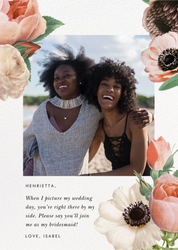 Floral Collage Photo - Bridesmaid Card by kate spade new york