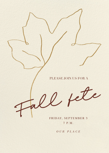 Hint of Fall - Fall Party Invitation by Paperless Post