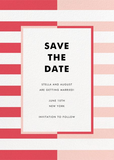 Colorblocked Stripes - Save the Date by kate spade new york