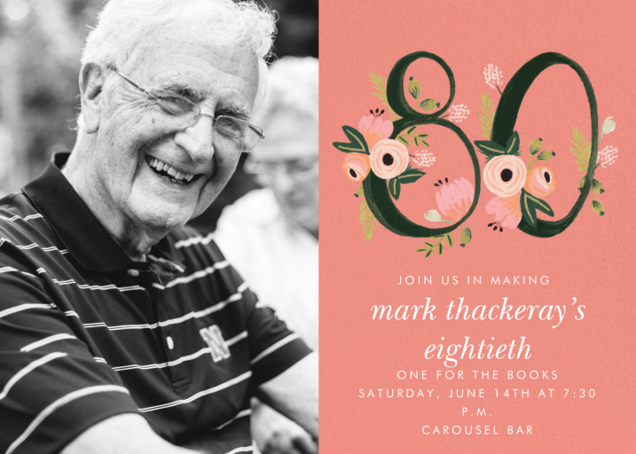 Botanic Numerals Photo - Birthday Invitation by Rifle Paper Co.