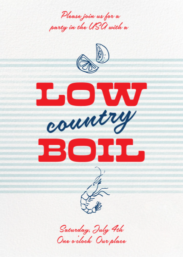 Low Country Boil - 4th of July Invitation by Paperless Post