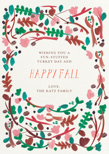 Foraged Frame - Greeting - Thanksgiving Card by Mr. Boddington's Studio