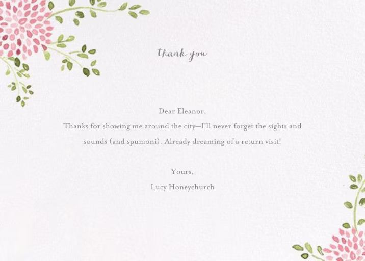 Dahlias Horizontal - Thank You Card by Paperless Post