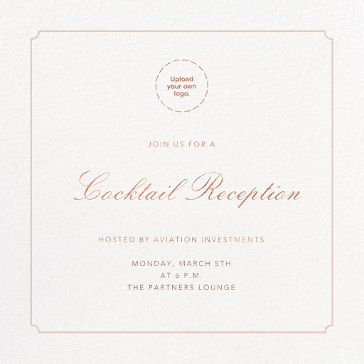 Indented Rounded Corners - Cocktail Party Invitation by Paperless Post