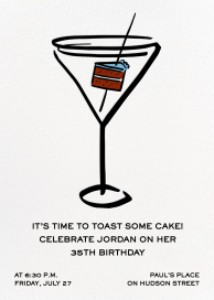 Dessert Cocktail - Birthday Invitation by Rob Wilson
