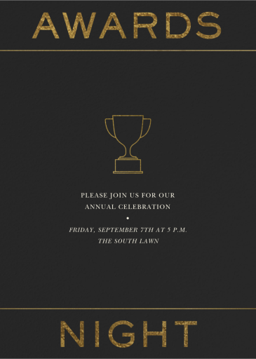 Prizewinner - Awards Ceremony Invitation by Paperless Post