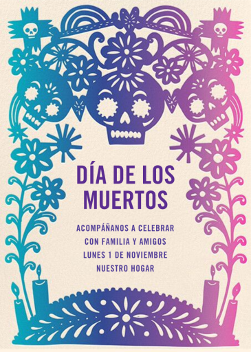 Great Gradient - Día de los Muertos Invitation by Hello!Lucky
