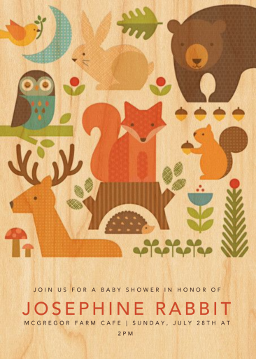 Forest Parade Invitation by Petit Collage