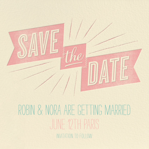 Ribbon Glee - Save the Date by Crate & Barrel