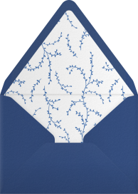 Blue Botanical Sprig Save the Date Envelope