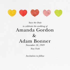 Row of Hearts - Save the Date by Felix Doolittle