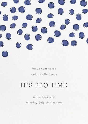 Blueberries - BBQ Invitation by Paperless Post