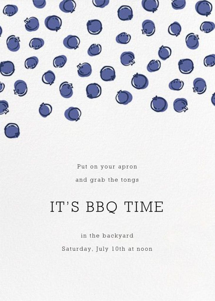Blueberries Invitation