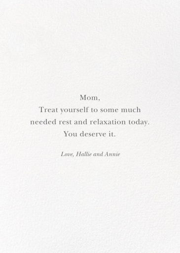 Mother's Tea - Mother's Day Card by Felix Doolittle - Back