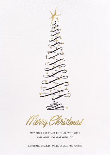 Curlicue Tree - Christmas Card by kate spade new york