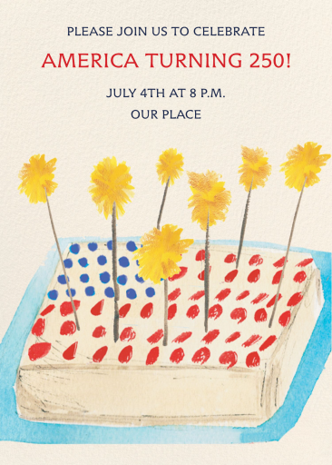 American Cake - Invitation by Mr. Boddington's Studio