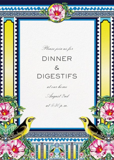 Rodizio - Dinner Party Invitation by Mary Katrantzou