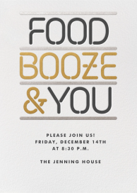 Food Booze and You by Paperless Post
