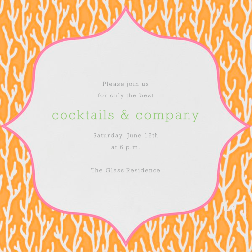 Coral Pattern - Beach Party Invitation by Paperless Post