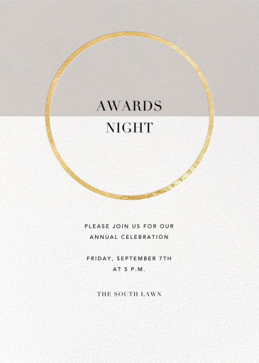 Metallic Circle - Awards Ceremony Invitation by Paperless Post