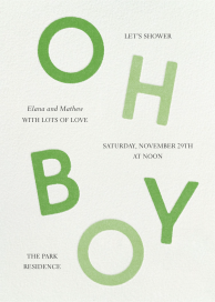 Falling Letters - Oh Boy by Paperless Post