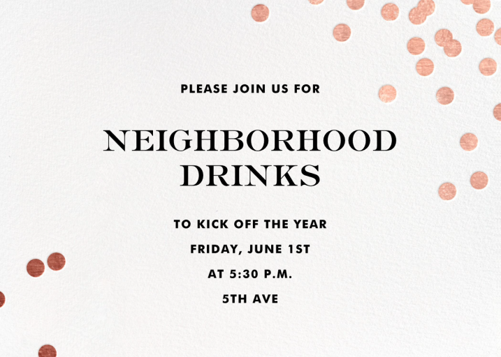 Confetti kate spade new york - Cocktail Party Invitation by kate spade new york