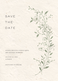 Botanical Pressed Wildflower - Save the Date by Paperless Post