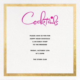 Classic Vintage - Happy Hour Invitation by kate spade new york