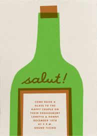 Wine Salut - Rehearsal Dinner Invitation by The Indigo Bunting