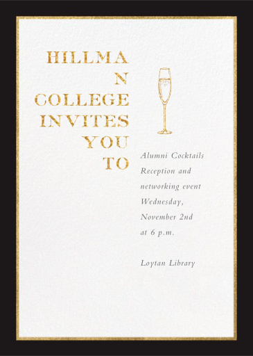 Oro (Tall) - Alumni Event Invitation by Paperless Post